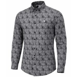 Cinch 90s Western Black White Paisley Long Sleeve Casual Mens XL Button-Up Shirt